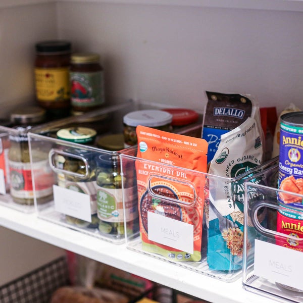 iDesign Linus Clear Storage Bins The Container Store